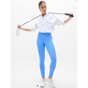 Athleta Interval High Rise Perforated Tight Blue, Size L NWT